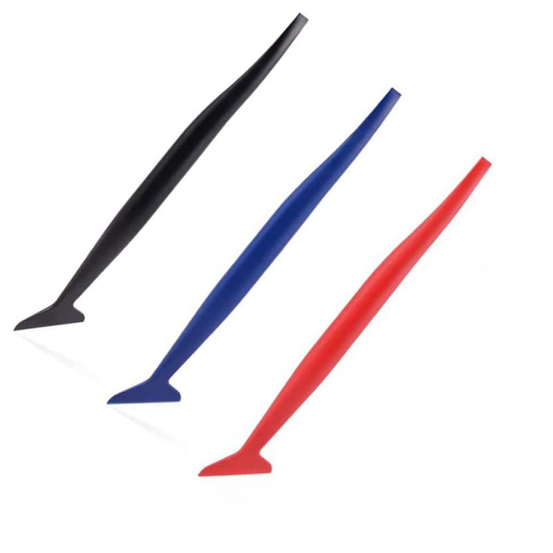 3Pcs Car Micro Squeegee Curves Slot Tint Tool Set 3 In 1 Different Hardness Gasket Squeegee for Installing Auto Wraps Stickers