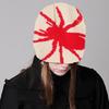 Halloween Jacquard Spiders Hat Knit Windproof Hat for Adult Winter Cycling Ski