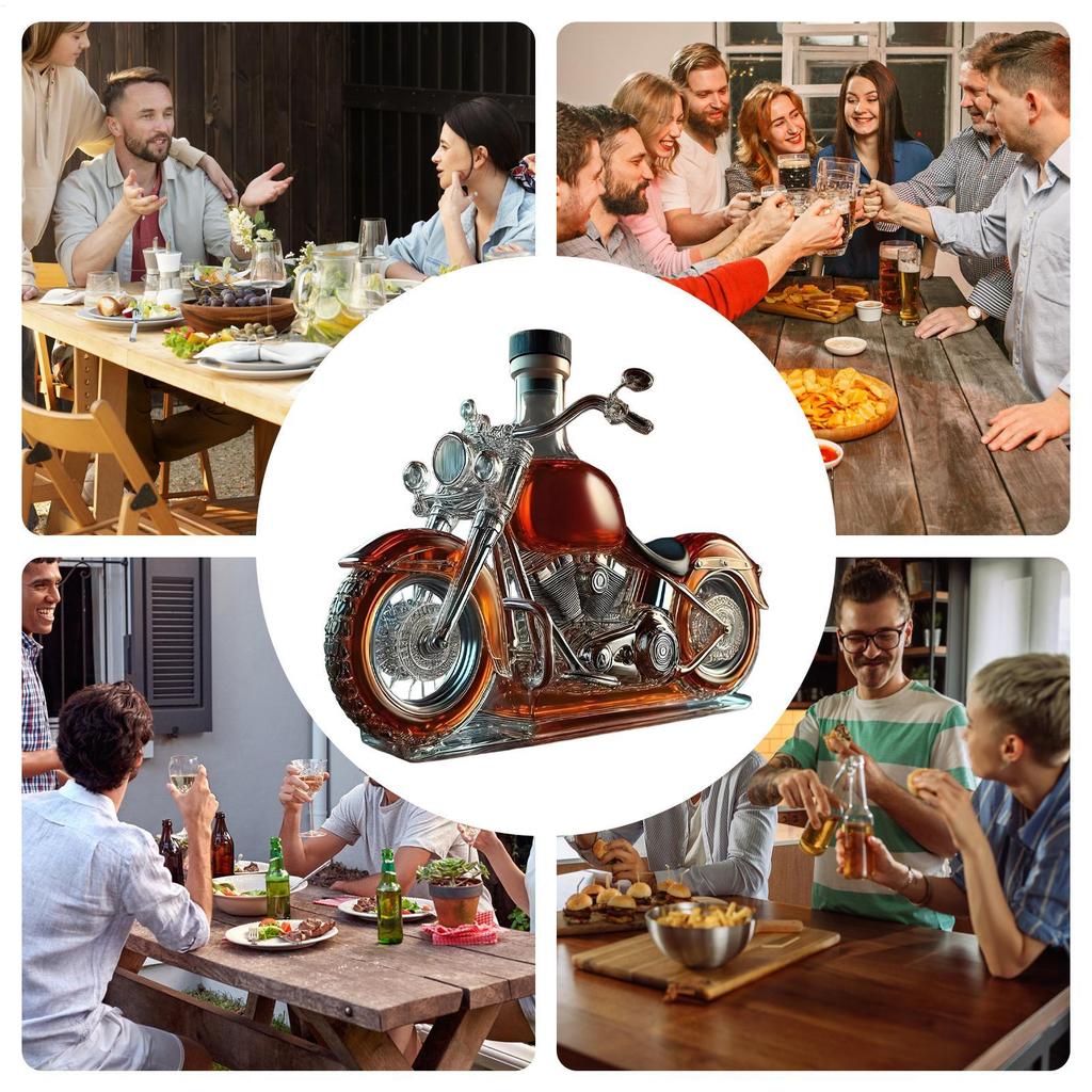 Nová Zábavná Karafa Motocykl Sklenice na Whisky Unikátní Vtipná Vintage Kreativní Karafa na Víno Barové sklo Stolování Milovníci Motocyklů