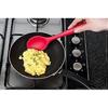 Silicone Mixing Spoon, High Heat Resistant To 480F, Hygienic One Piece Design Cooking Utensil for Mixing & Serving (Cherry Red)