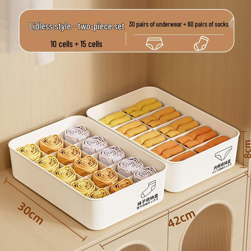 Socks, Lingerie, and Underwear Storage Box: 3-in-1 Organizer for Home Wardrobe