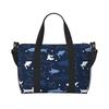 Cute Cartoon Sharks Pattern Travel Duffel Bag Unisex Multipurpose Workout Luggage Bags Lightweight Waterproof Portable Handbag