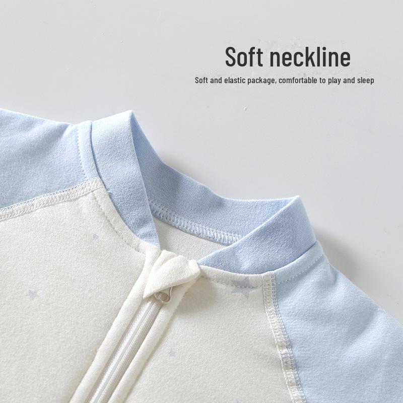 Autumn/Winter Baby Sleeping Bag: 40g Thin Cotton One-Piece Pajamas & Anti-Kick Quilt.