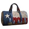Vintage Quilted Duffel Bag Women Colorful Retro Travel Tote Floral Weekender Bag Overnight Bag for Gym Shopping