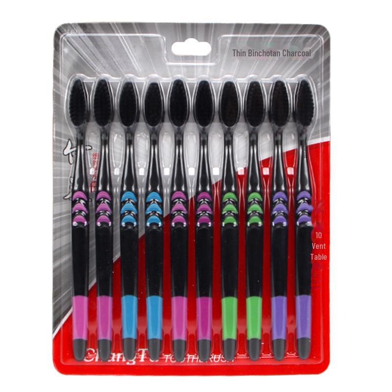 Little Moon 10 Pack Family Value Soft Bristle Toothbrushes - Adult Magic Tip