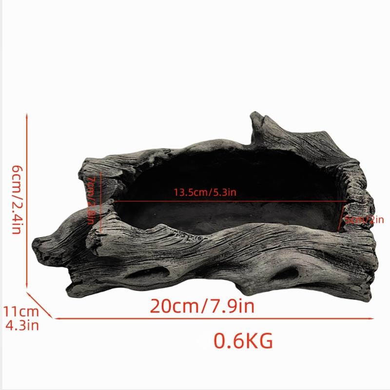 Artificial Driftwood Succulents Planter Rustics Cactus Flower Pots for Small Plant Flower Arrange Tree Stumps Sculpture