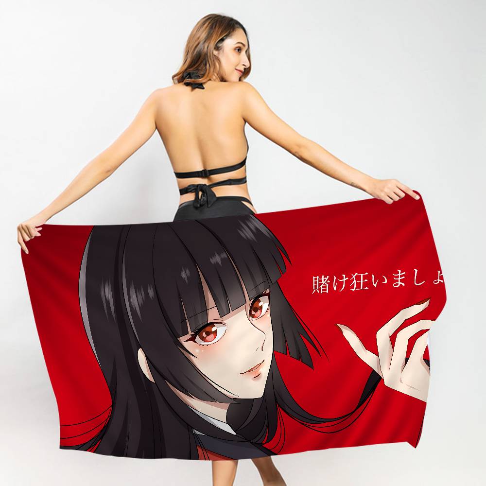 Comic K-kakegurui Microfiber Beach Towel Absorbent Quick Dry Soft Yoga Swimming Resort Mountain Climbing Towel