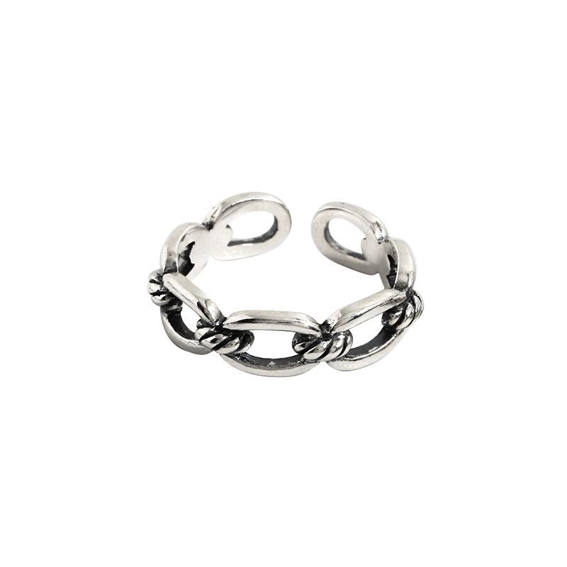 Korean  Japanese Geo Star Openable Knotted Ring for Women - Retro Simple Diamond Lattice, Trendy Index Finger Accessory. Adjustable Openable