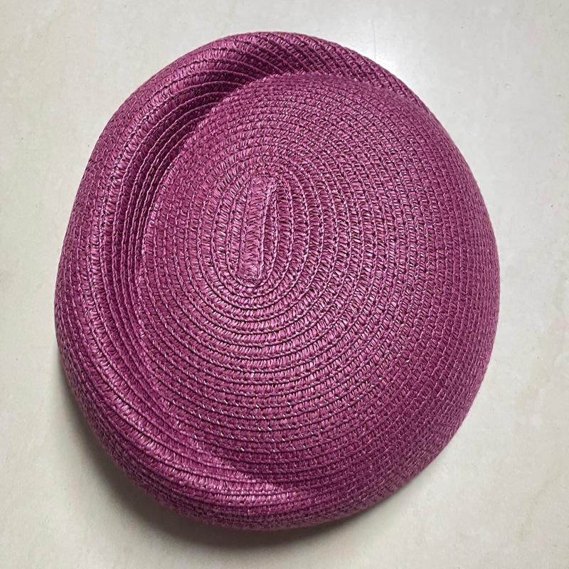 

Women Stewardess Berets Hat Vintage Pillbox Hat New Fashion Summer Straw Teardrop Hat Airline Flight Attendant Uniform Handmade M 56-58cm