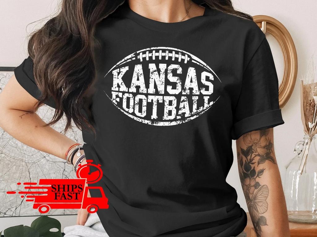 Kansas Football T-Shirt Comfort Colors Used-Look Unisex Spieltag T-Shirt