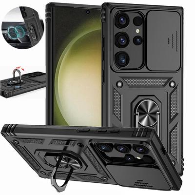 Schokbestendig Armor Hoesje Voor Samsung Galaxy S21 Ultra 5G S21 Plus S 21 FE S21FE Cover Lens Beschermring Standaard Houder Coque Funda