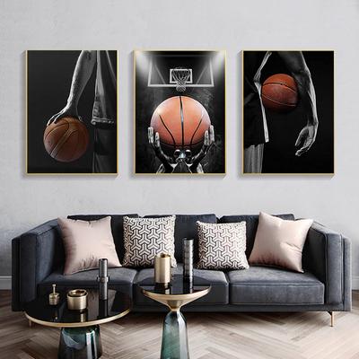 Moderné športové basketbalové umelecké plagáty a potlače plátnové maľby nástenné umelecké obrázky na dekoráciu obývacej izby (Bez rámu)