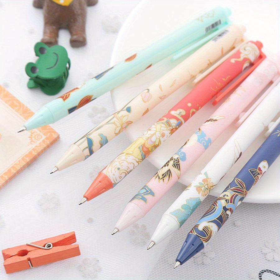 12pcs Lucky Fish Pen Retro National Stationery Student Press Neutral Pen Student Prizes Supplies Graduation Season Back To School