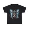 Vintage Style Viking T-Shirt Valhalla Skull Lightning Drakar Warrior Odin Thor