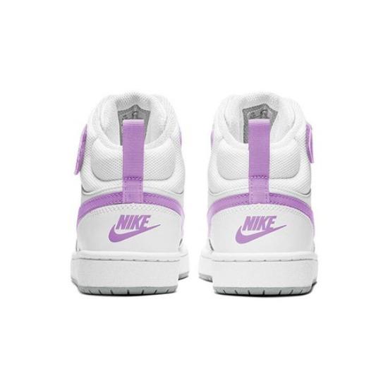 Nike Court Borough 2 Mid White Fuchsia Glow - CD7782-103