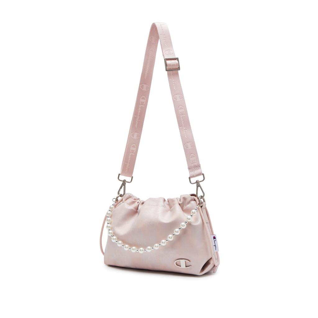 Champion Knitted Fabric Handbag, Shoulder Bag Small Unisex Black/Washed Pink/Silver White U5AACPU54