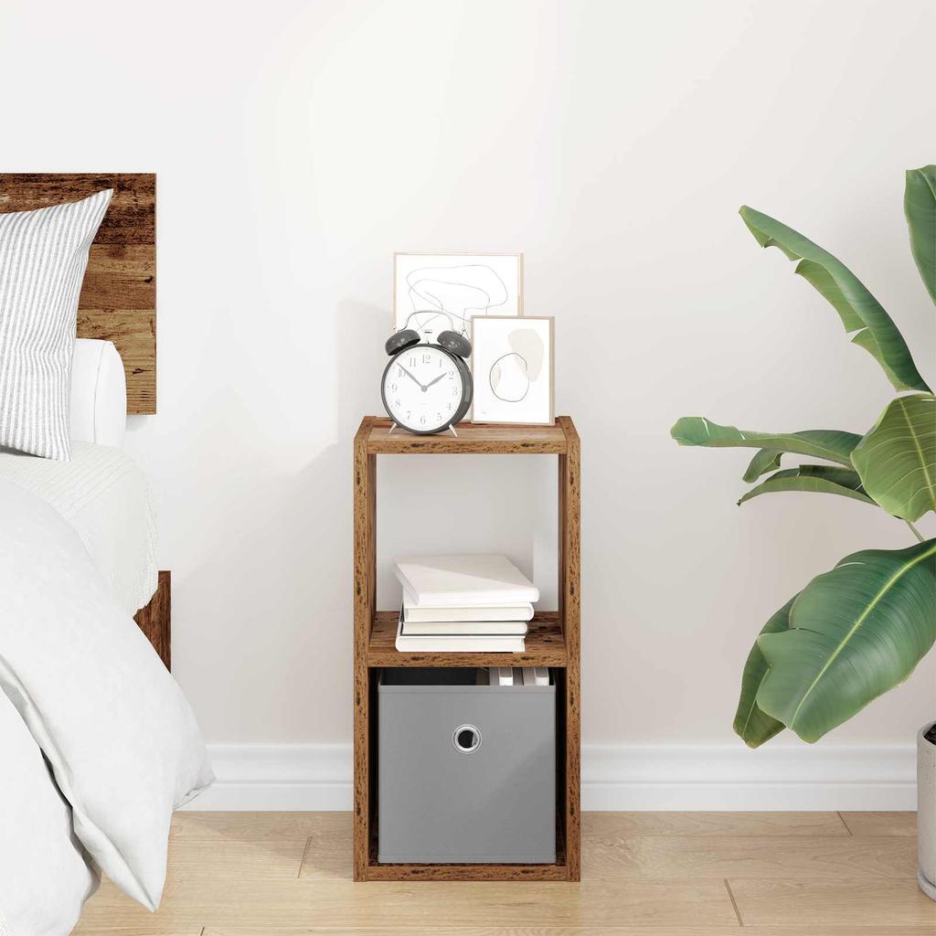 Nightstand Reclaimed Wood 25.5 x 22 x 49.5 cm Engineered Wood