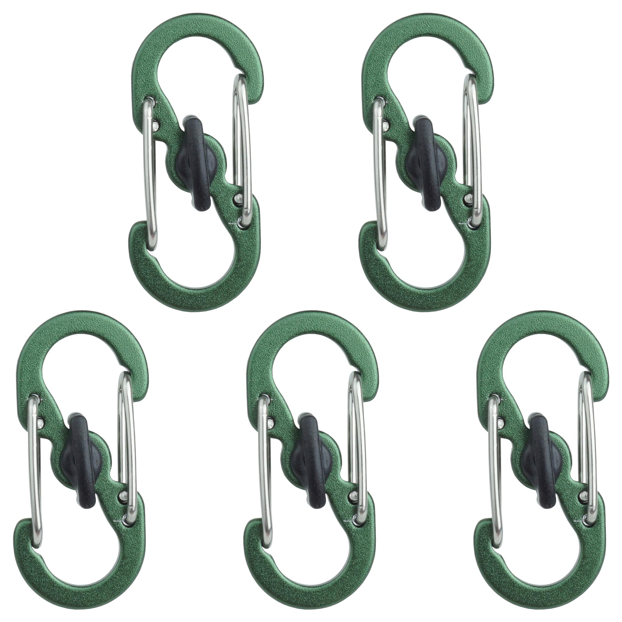 prendre S-shaped carabiner with lock, set of 5 mini carabiner
