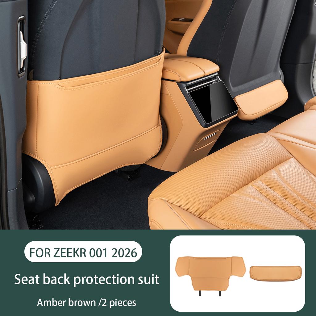For ZEEKR 001 2026 Rear Anti-kick Mat Footrest Cover Dirt and Wear Resistance Car Interior Protectors