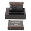 Action Camera Battery Charger 3 Slots Charger for Insta 360 X3 with Type C Charge Cable and Replacement Batteries