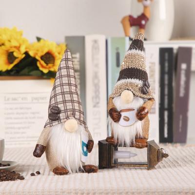 Honey Bee Elf Spring Chef Coffee Gnomes Faceless Doll Decorative Plush Faceless Doll Wedding Festival Party Home Table Ornaments