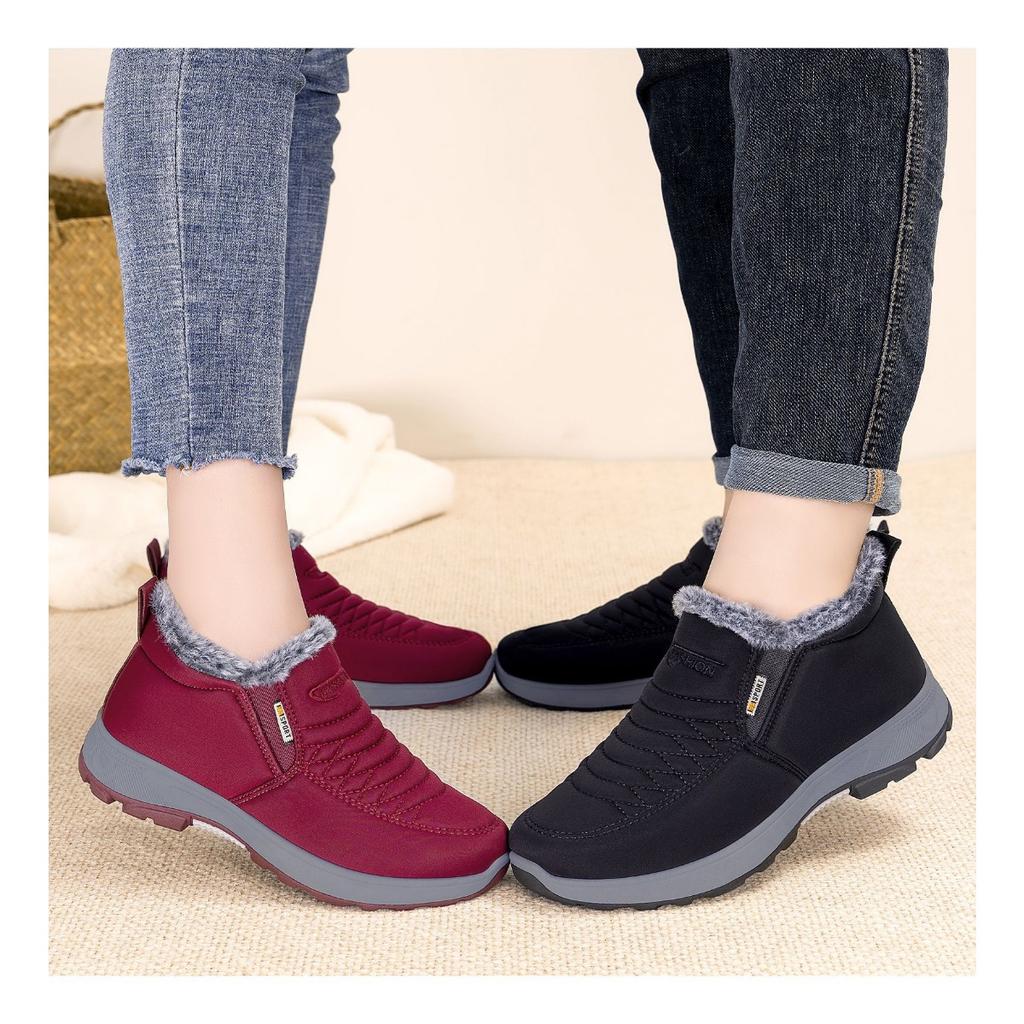 Women's Cotton Shoes, Couple's Snow Boots with Thick Fleece, Children's Warm Cotton Boots, Comfortable Short Boots