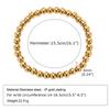 Women's Beaded Bracelets ,4mm/6mm/8mm Stainless Steel Chain Stretch Elastic, Resistant Nickel Free Tarnish