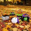 Atmospheric Photo Props Halloween Candy Bags for Kids, Trick or Treat Handbag with Handle, Spooky Small Toy Storage Containers Witch Ghost Black