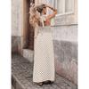 Women's Fashion Summer Spring Polka Dot Print Sleeveless Hanging Neck High Waist Casual Dresses