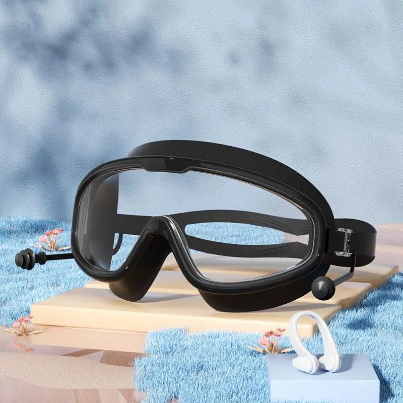 Gafas de Natación Antivaho de Visión Completa Gafas de Natación Antivaho en Ángulo Completo Hombres Mujeres Gafas de Natación Ajustables Gafas de Natación para Buceo