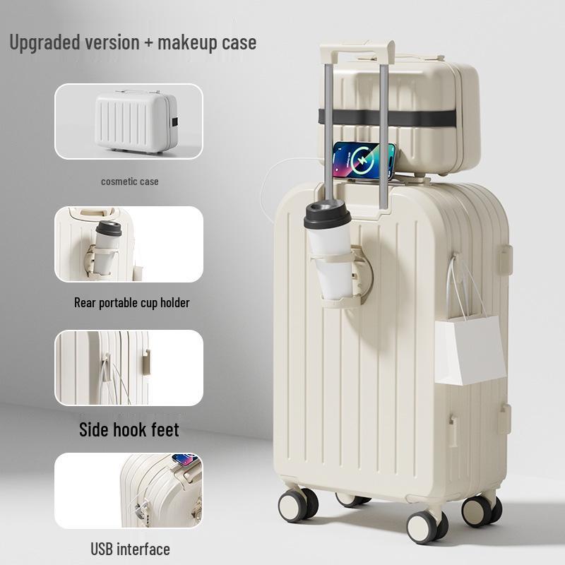 Multifunctional Trolley Suitcase: 20-inch Carry-On & 26-inch Large Capacity with Universal Wheels, Ideal for Students and Travelers
