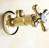 golden New 1/2"malex 1/2" male Brass Bathroom Angle Stop Valve Antique finish Filling valves bathroom part 5 color