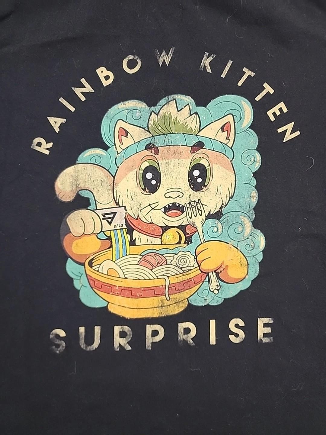 

Rainbow Kitten Surprise Band Vtg Tee Black All Size Shirt MI884 5XL різнокольоровий