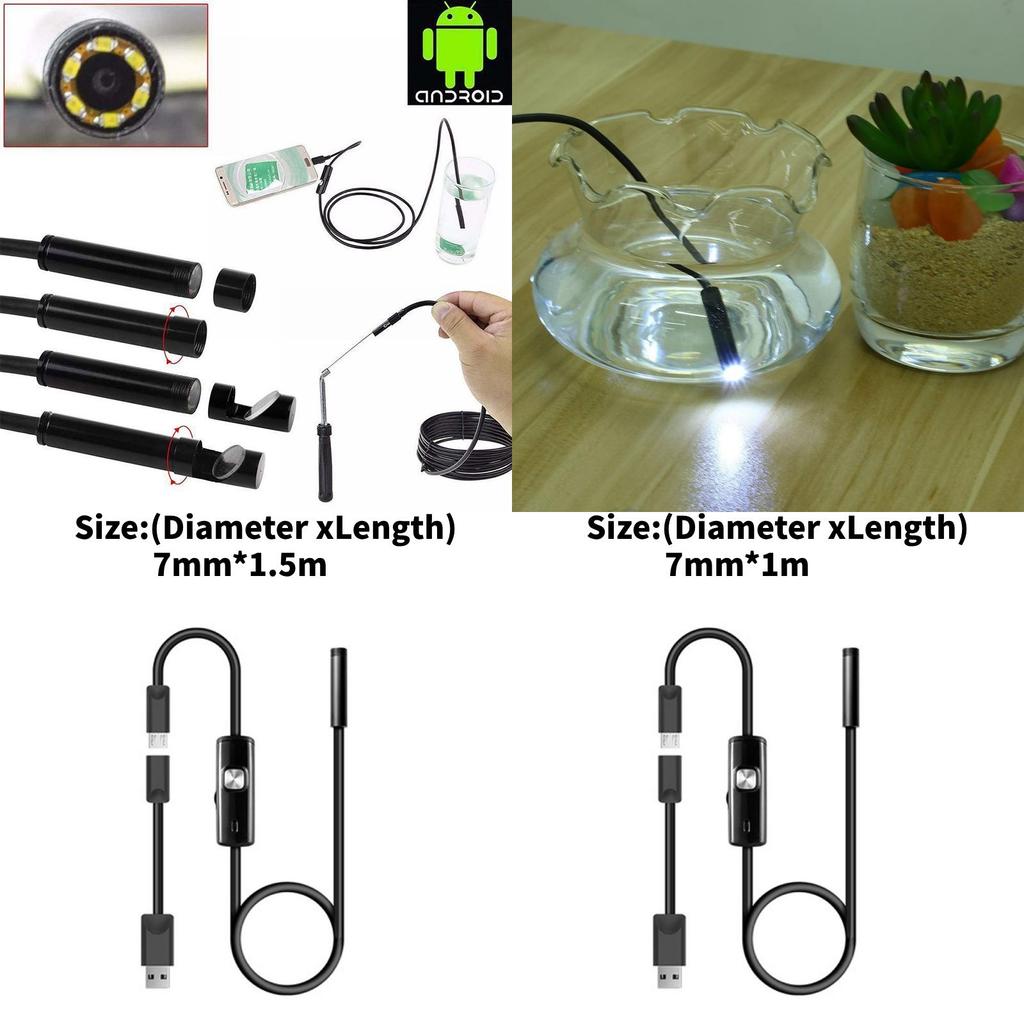 Usb Waterproof Inspection Scope With Camera And Led Illumination For Car Repair And Household Use