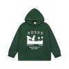 RHUDE Sweat à capuche en coton épais à imprimé graphique pour homme Décontracté Coupe ample Streetwear Jeune