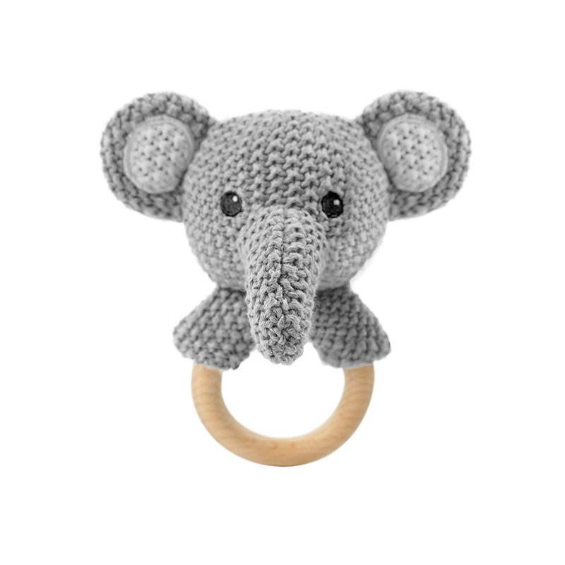 Knitted Cross-Stitch Plush Animal Doll - Cute Rabbit & Bear Companion