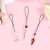 Trendy Mobile Phone Chain Women Sweet Cool Heart Cross Pendant Phone Strap Lanyard Keychain