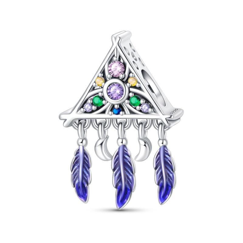 Copper Colorful Dreamcatcher Charms Pendants Fit Original Bracelets Exquisite Diy Birthday Jewelry Gift