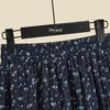 Women's Flowy High-Waist Floral A-Line Long Skirt