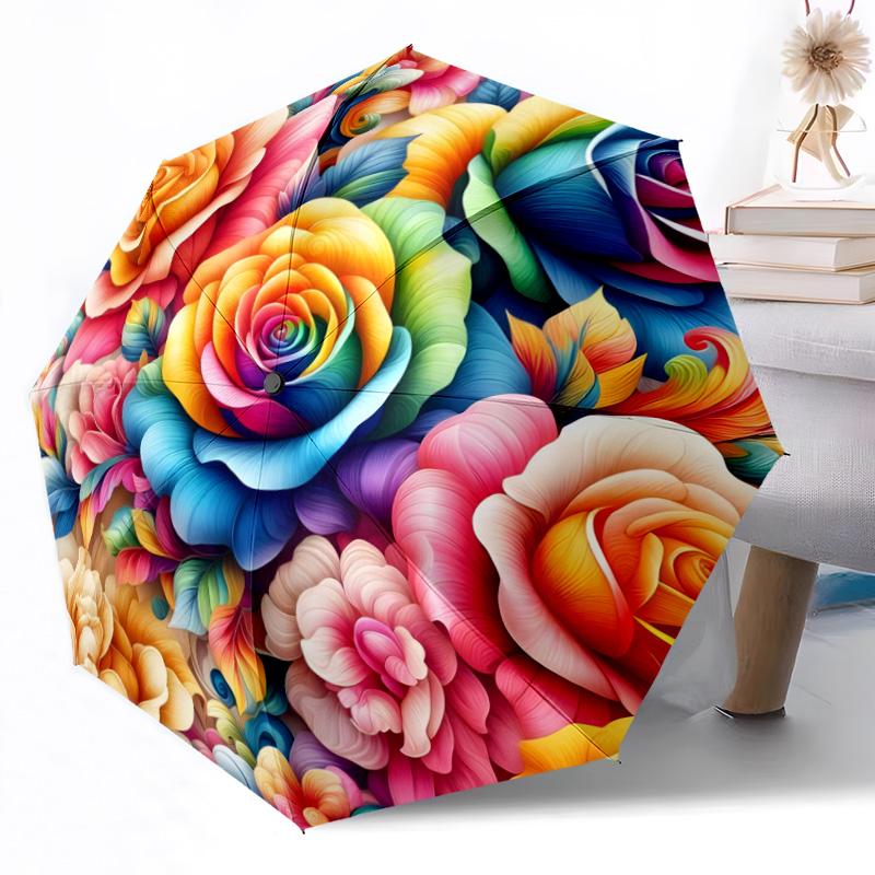 

Celestial Bloom Elegance Automatic Umbrella Compact & Durable 8-Rib Design Foldable Design for Women/Men Elegant Umbrella