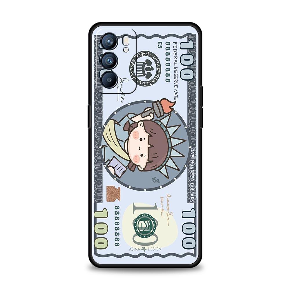 Cartoon Kunst Telefoonhoesje Voor Oppo Reno 13 12 11 10 7 F Find X5 X6 A98 A80 A79 A78 A57 A54 A31 A17 Pro 5G Zachte TPU Cover Fundas Tas