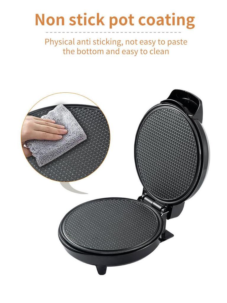 Electric Breakfast Crepe and Egg Roll Maker with Spring Roll & Ice Cream Skin Functions