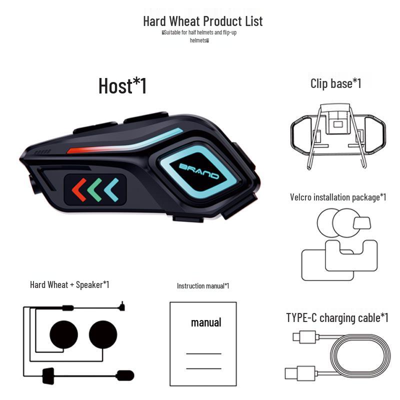 

Bluetooth Motorcycle Helmet Intercom: Waterproof, Long Battery, HD Sound Earphones