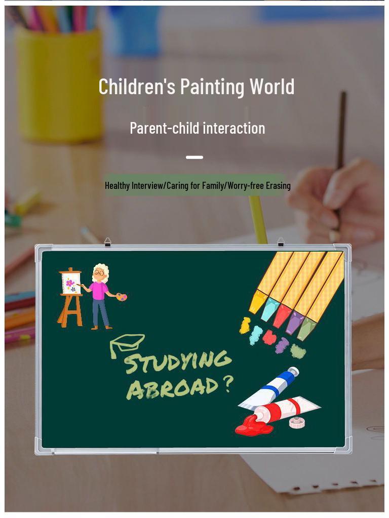 Children's Erasable Magnetic Blackboard for Home, Teaching, and Office Use