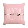 1/4Pcs Christmas Pillow Cover, Pink Printed Cushion Cover, Farmhouse Decorative Sofa, Christmas Decoration (Without Pillow Core)