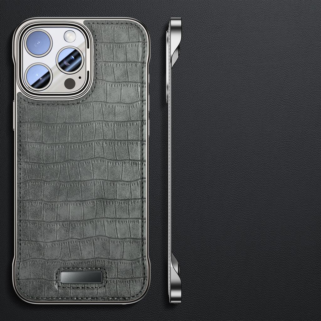 Etui z wzorem krokodyla borderle do iphone'a 16 15 14 13 pro max ultracienkie etui z tyłu Business do akcesoriów apple 16pro MAX