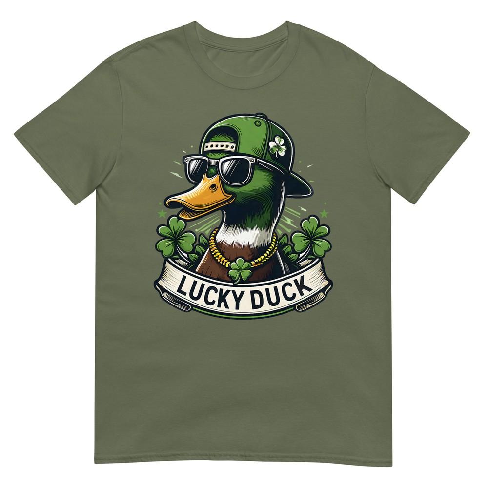 Lucky Duck St Patricks Day Mallard Duck Hunter Boys Kids Unisex TShirt