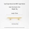 French Light Luxury Gold Brass Drawer Pull Handle