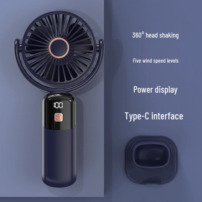 Portable USB Handheld Mini Oscillating Fan for Students and Dorms
