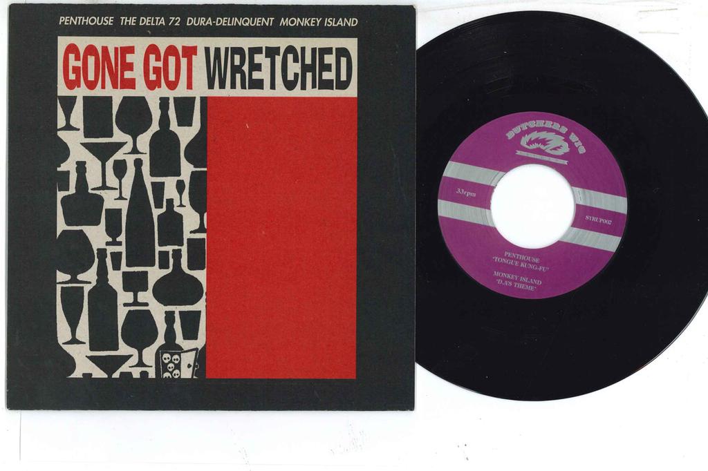 7inch Record VARIOUS - Gone Got Wretched SYRUP002 BUTCHERS WIG 1996 UK Rock Used
